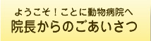 院長からのごあいさつ